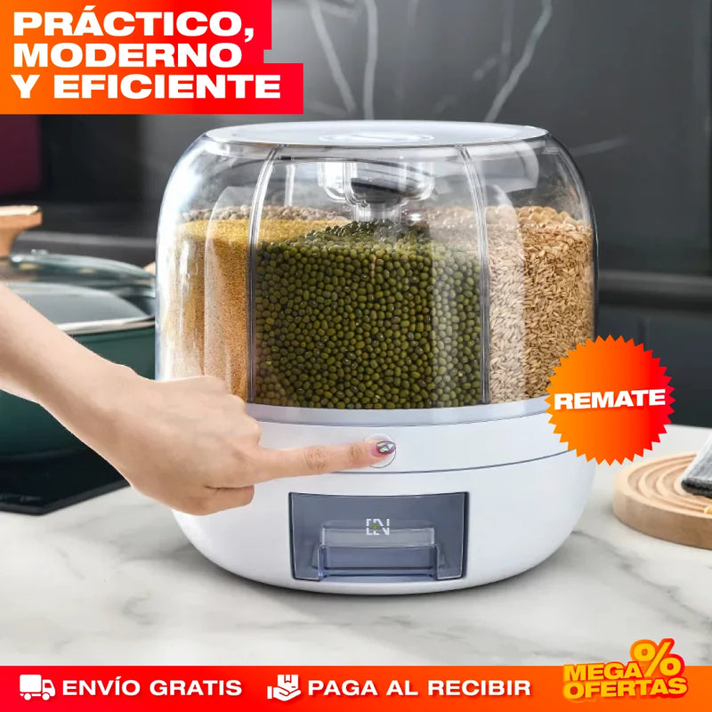 DISPENSADOR E ORGANIZADOR GIRATORIO DE ALIMENTOS