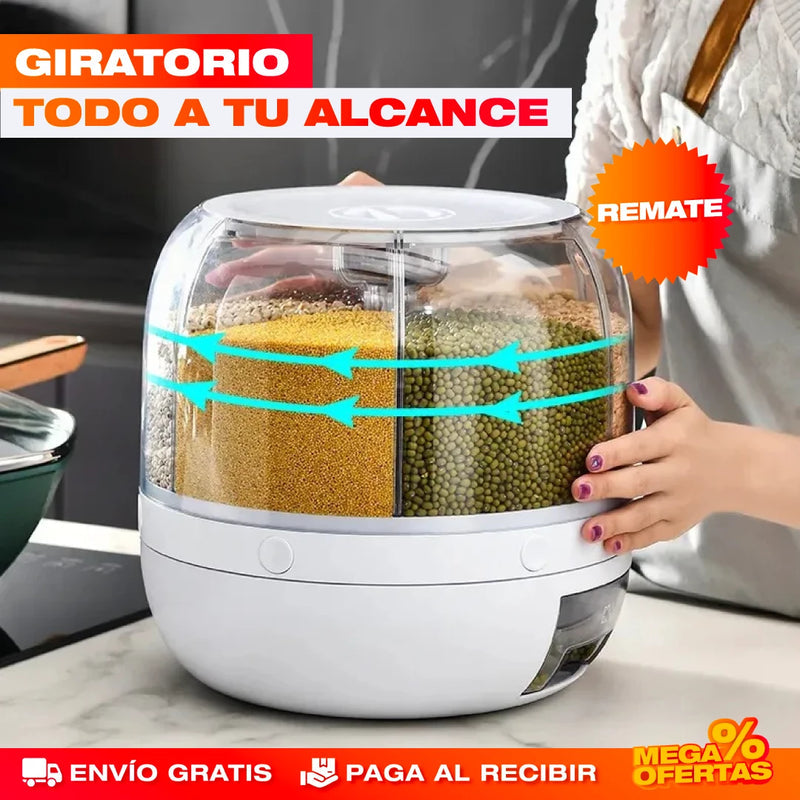 DISPENSADOR E ORGANIZADOR GIRATORIO DE ALIMENTOS