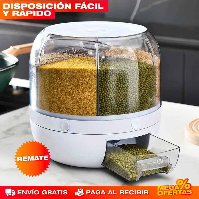 DISPENSADOR E ORGANIZADOR GIRATORIO DE ALIMENTOS