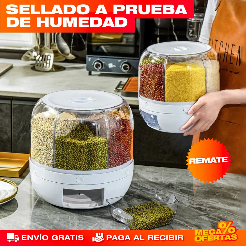 DISPENSADOR E ORGANIZADOR GIRATORIO DE ALIMENTOS